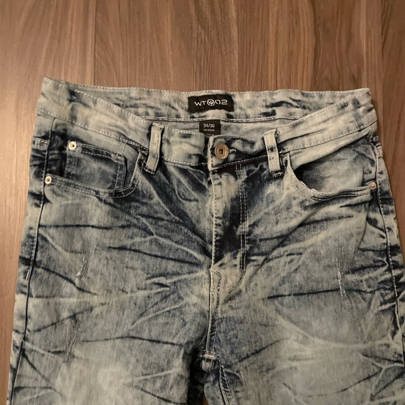 Wt02 Men's Light Wash Skinny Jeans size 34X30 - Picture 6 of 9